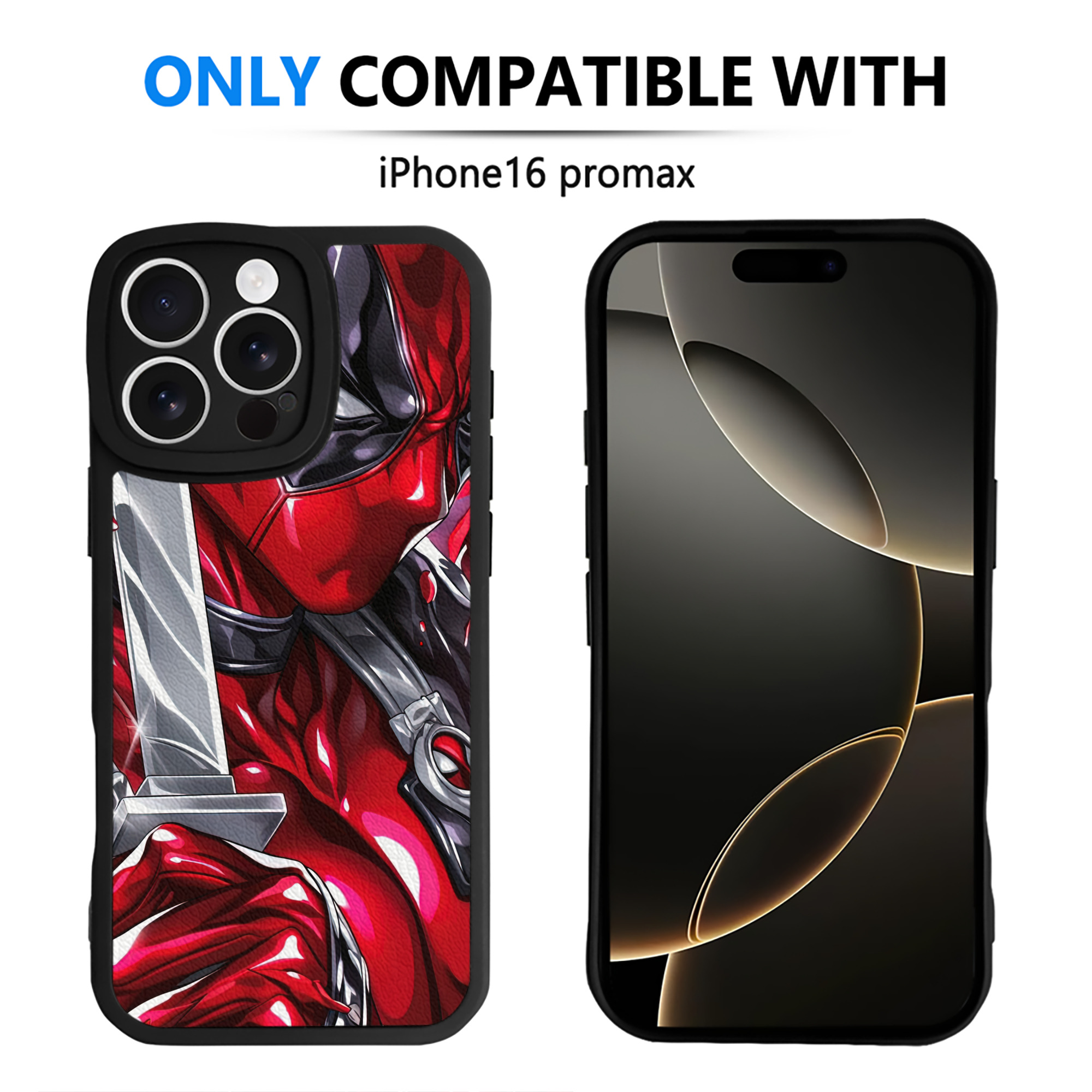 （画像用） Deadpool デッドプール 【iPhone 16シリーズ対応】シリコンスマホケース（レザー調） 材質：シリコン